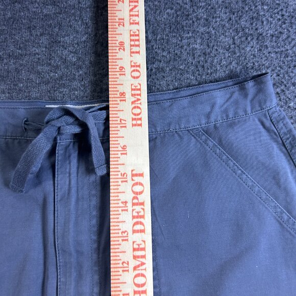 Vintage Faded Glory Blue Mini Skirt Size 10 100% Cotton Drawstring Pockets - Picture 9 of 12